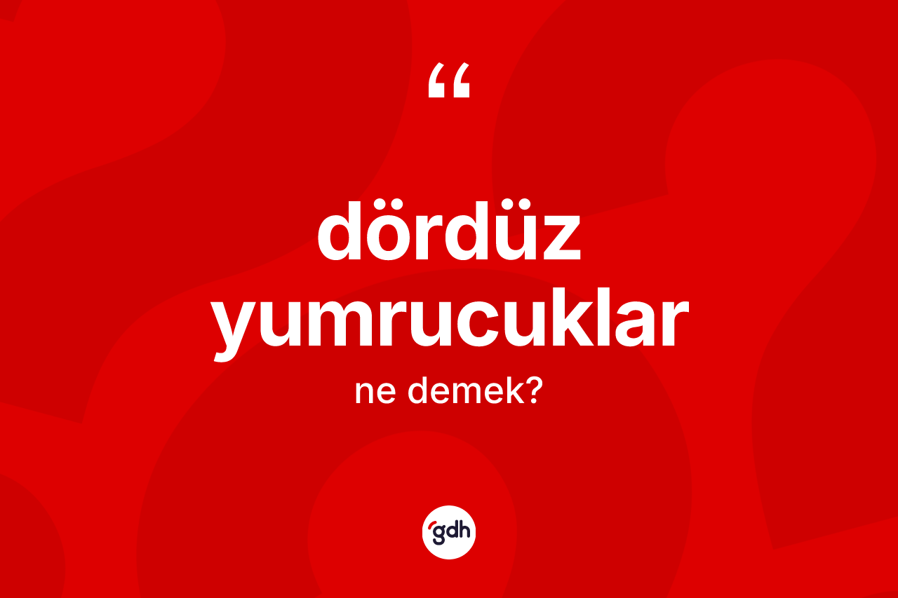 Dördüz yumrucuklar kelimesinin tanımı nedir? Dördüz yumrucuklar kelimesinin özellikleri nelerdir?