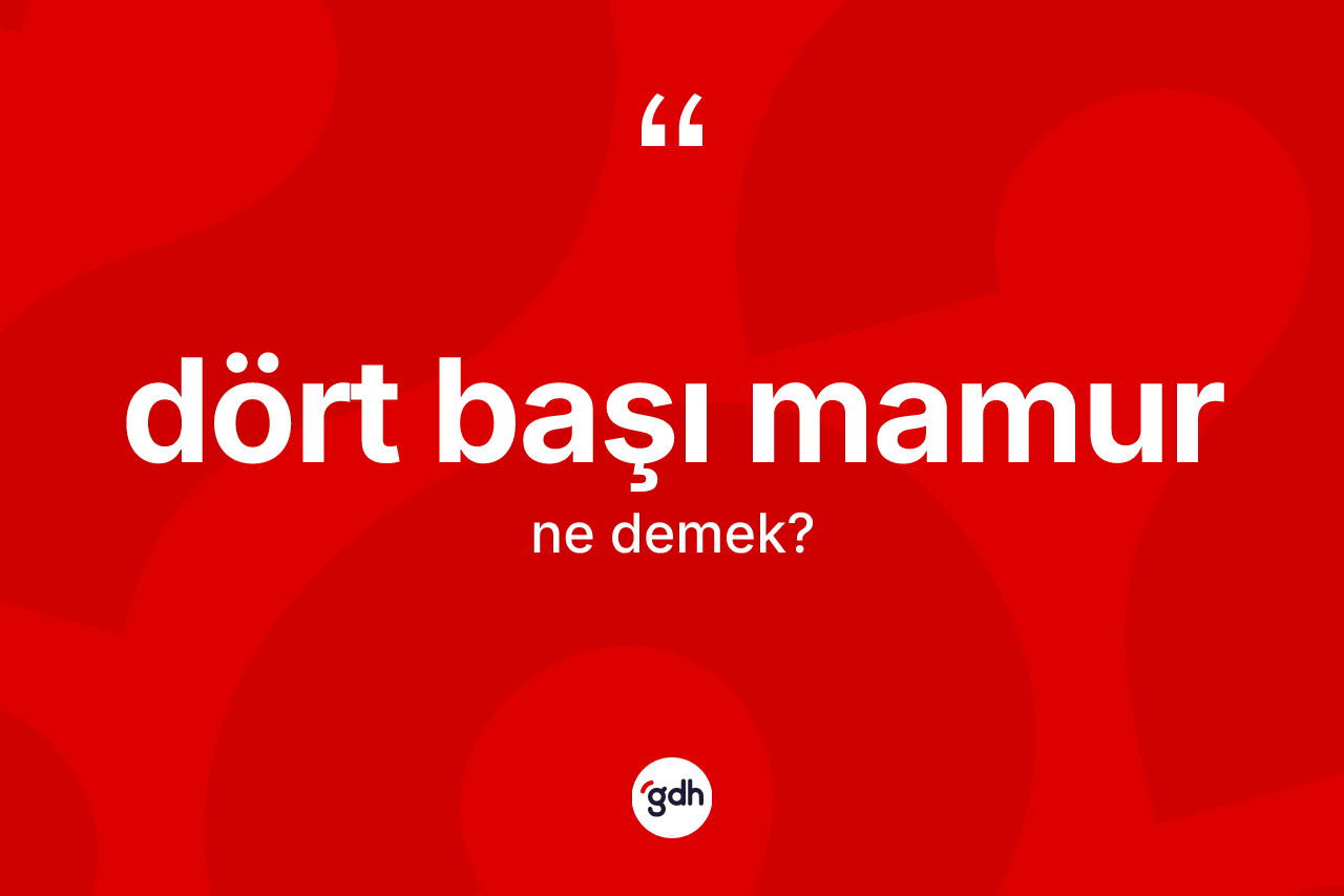 Dört başı mamur ne anlama gelir? Dört başı mamurun kısaca tanımı nedir?