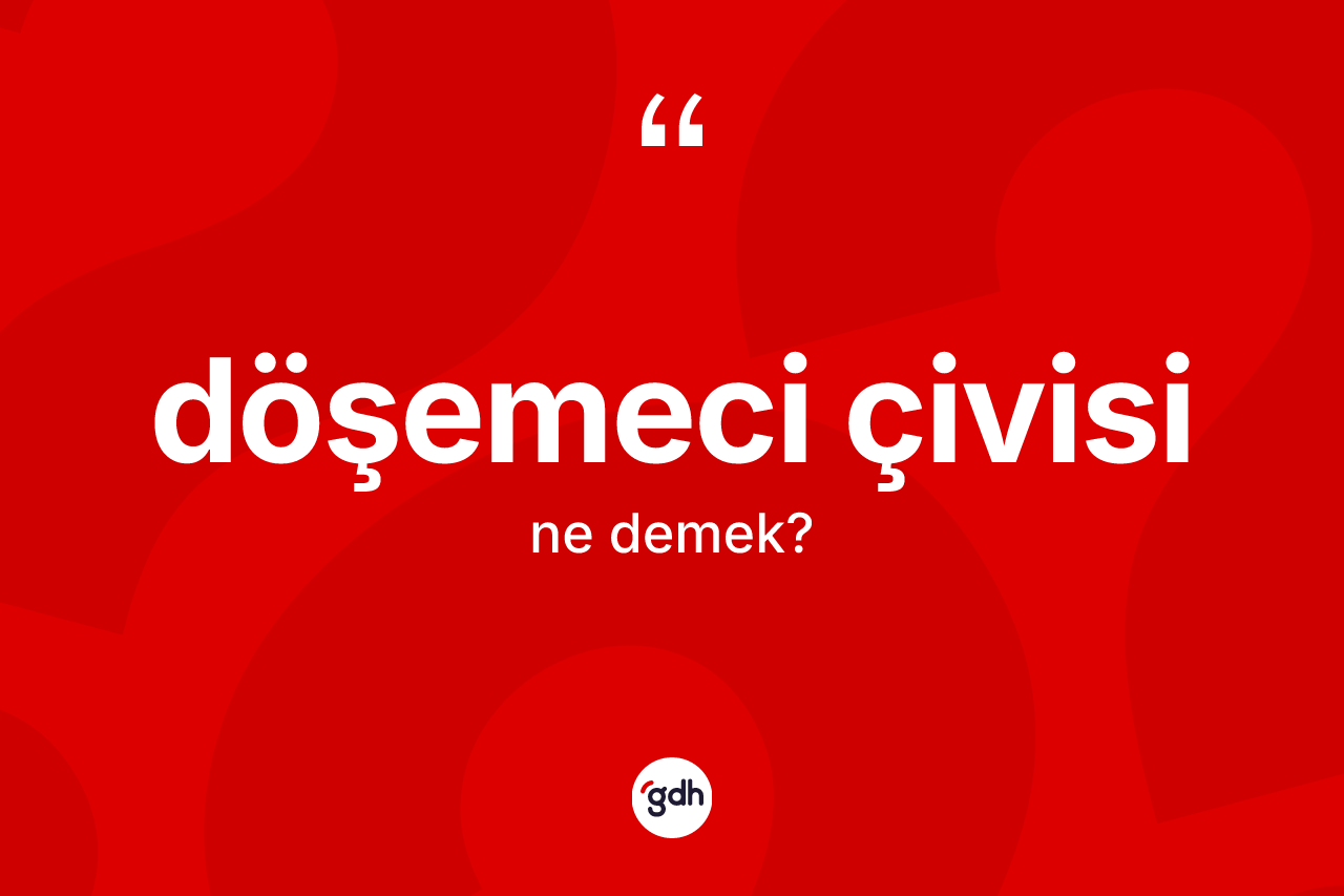 Döşemeci çivisi kelimesinin sözlükteki tanımı nedir? Döşemeci çivisinin sözlükteki anlamı nedir?
