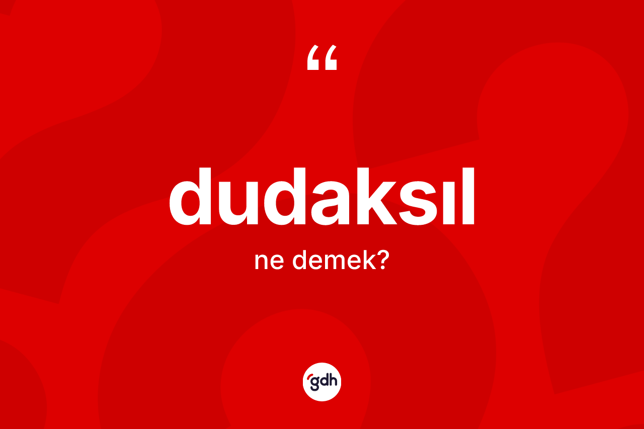 Dudaksıl kelimesi nedir? Dudaksıl kelimesinin kaç farklı anlamı var?