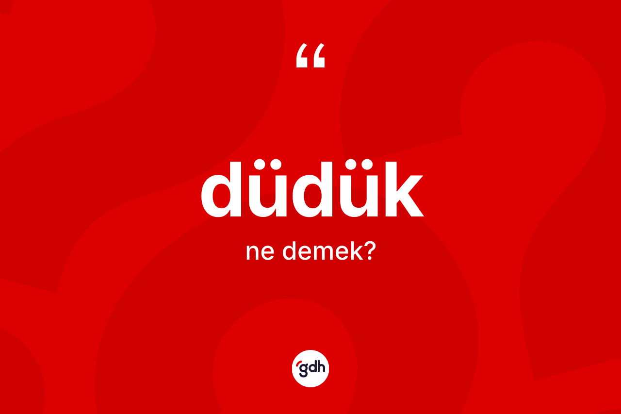 Düdük kelimesinin tanımı nedir?