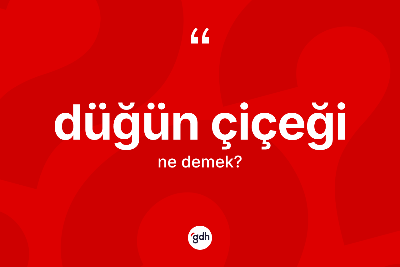 Düğün çiçeği kelimesinin sözlükteki tanımı nedir? Düğün çiçeğinin halk arasındaki kullanımı nasıldır?