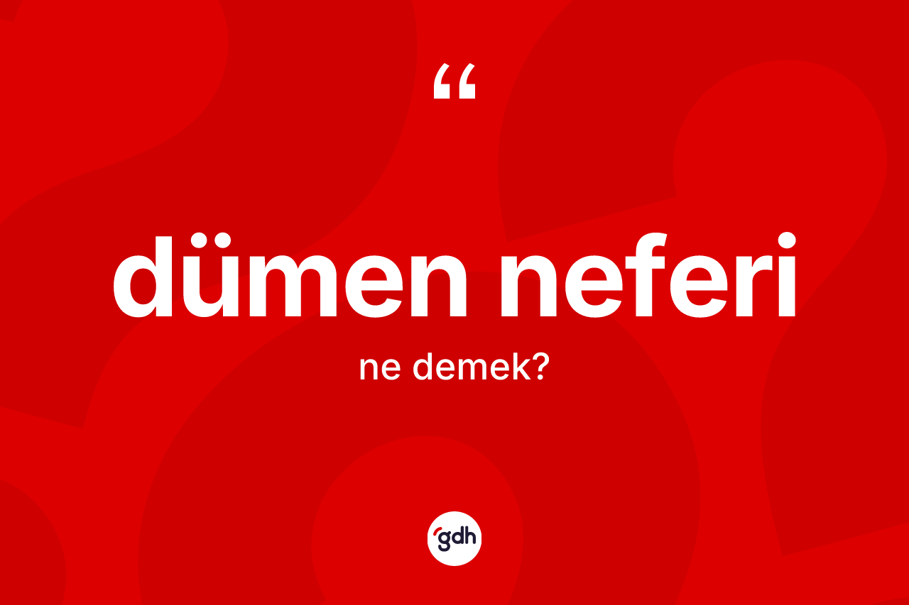 Dümen neferi nedir? Dümen neferi kelimesinin TDK'ya göre açıklaması nedir?