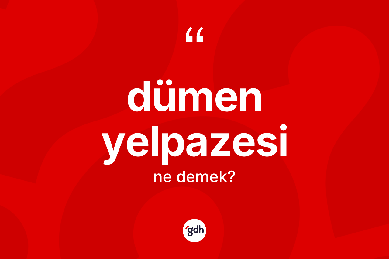 Dümen yelpazesi kelimesi nedir? Dümen yelpazesinin sözlükteki anlamı nedir?