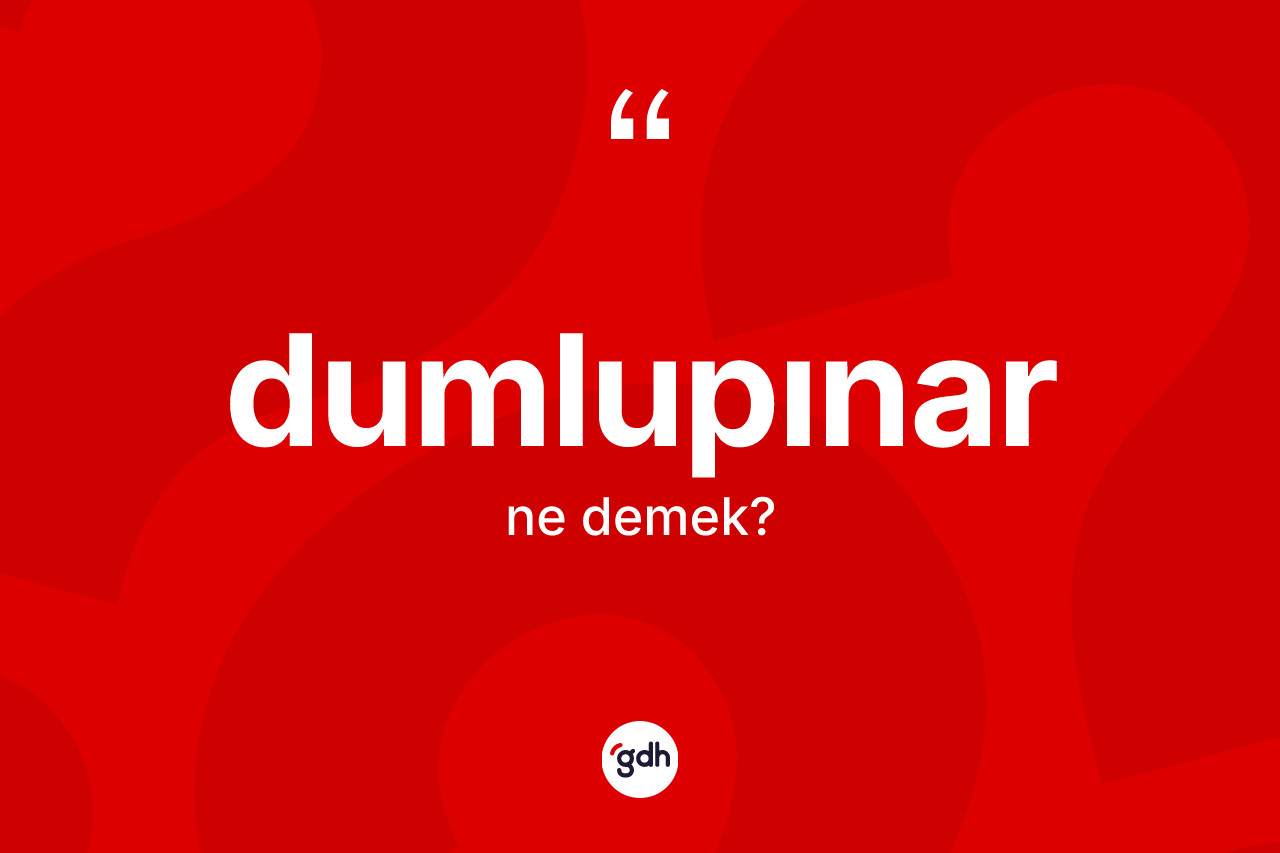 Dumlupınar ne demek? Dumlupınar'ın TDK'ya göre anlamı nedir?