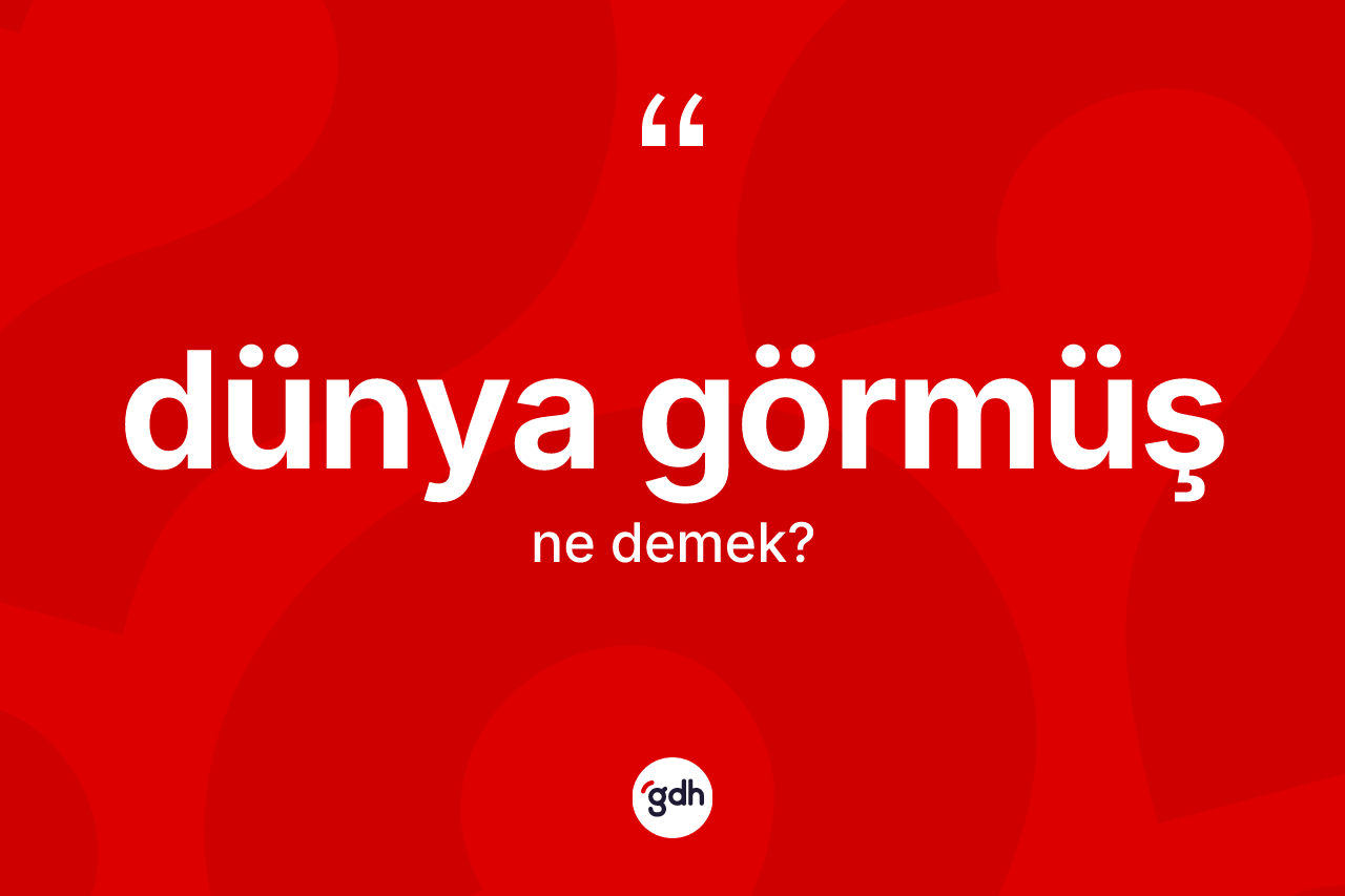 Dünya görmüş kelimesi nedir? Dünya görmüşün kısaca tanımı nedir?