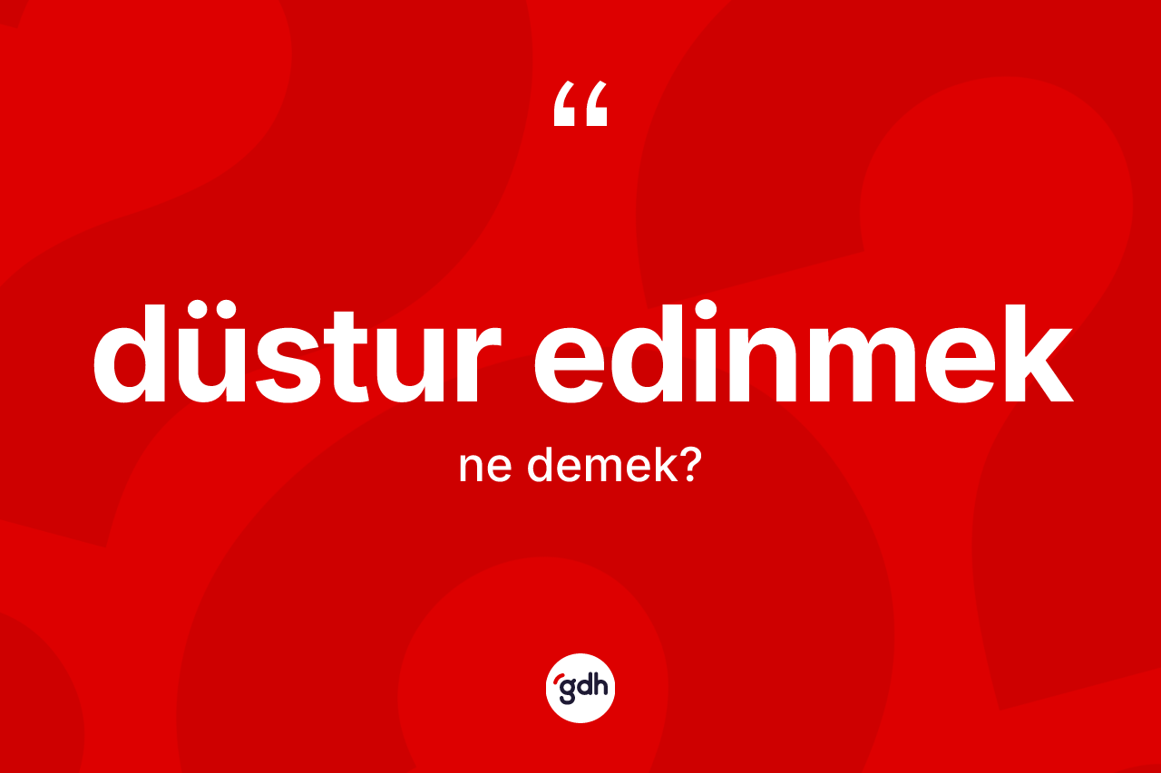 Düstur edinmek sözü nedir? Düstur edinmek sözünün TDK'ya göre anlamı nedir?
