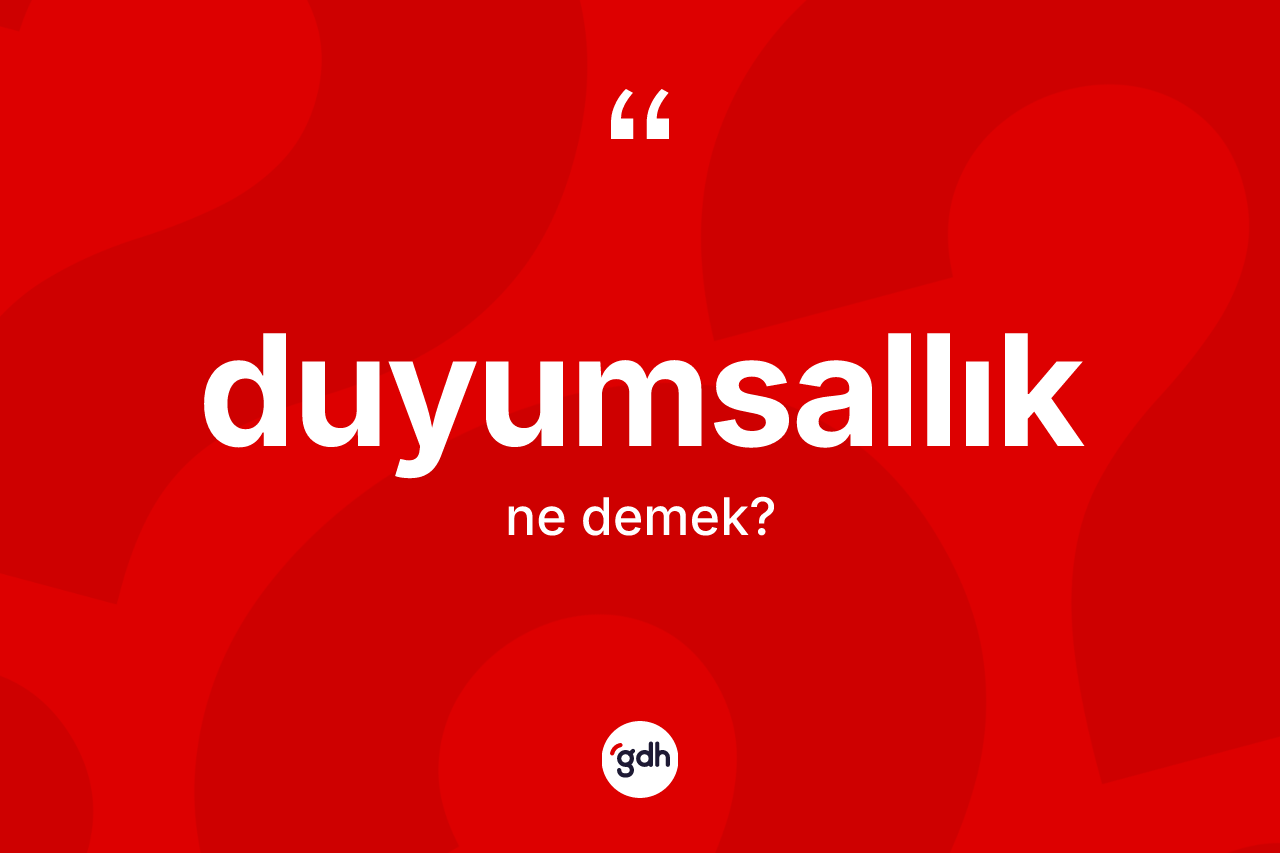 Duyumsallık ne demek?
