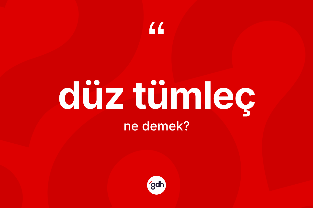 Düz tümleç ne anlama gelir?