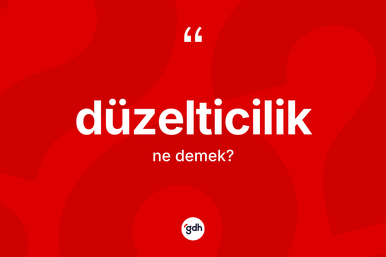 Düzelticilik kelimesinin tanımı nedir?