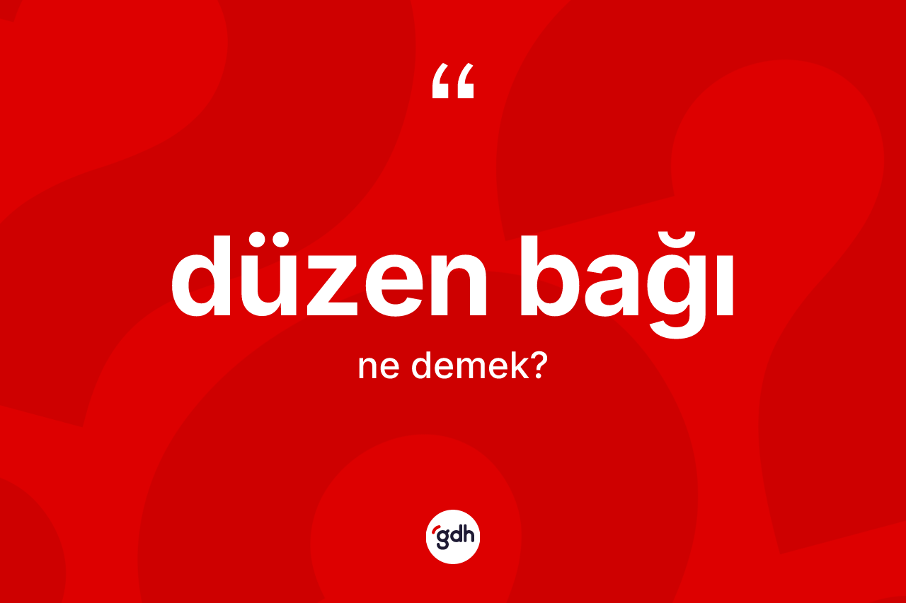 Düzen bağı ne anlama gelir?