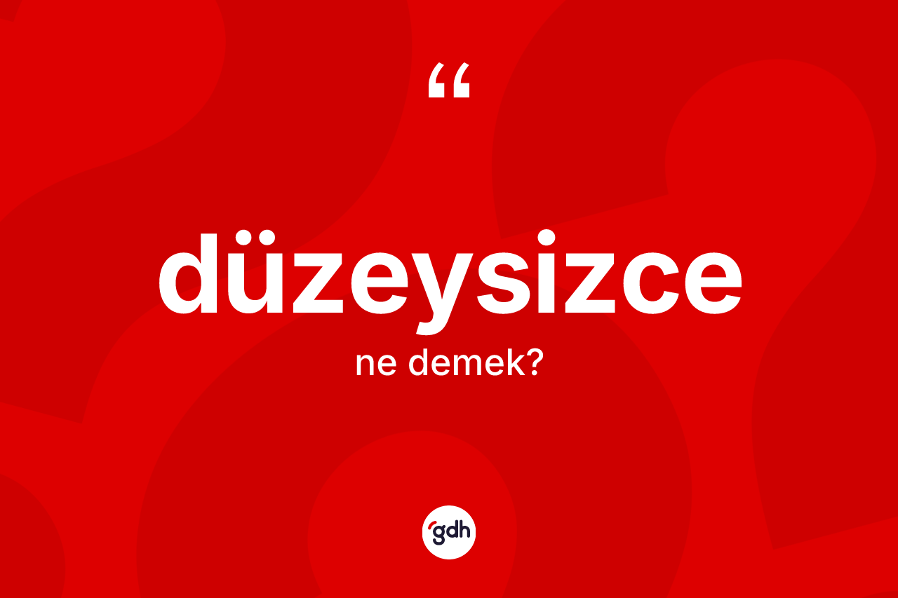 Düzeysizce kelimesi ne anlama gelir?