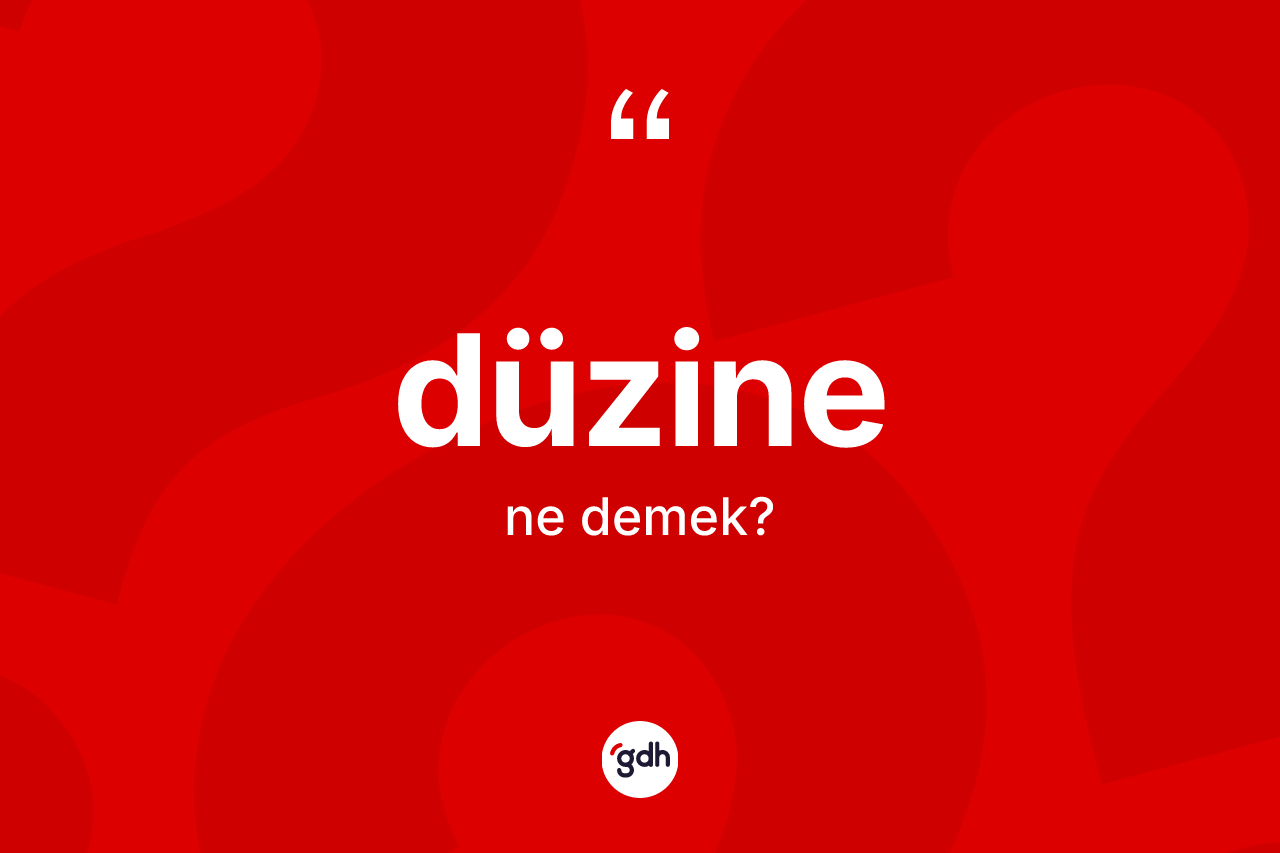 Düzine ne demek?