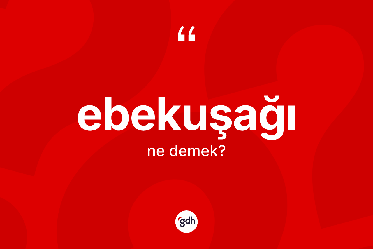 Ebekuşağı kelimesinin sözlükteki tanımı nedir? Ebekuşağı kelimesinin TDK anlamı nedir?