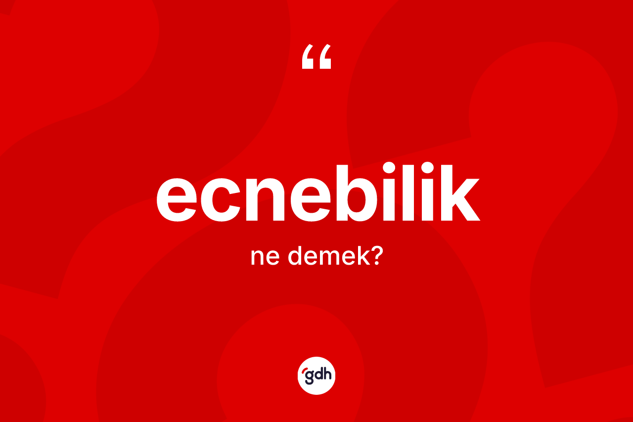 Ecnebilik kelimesinin sözlükteki tanımı nedir? Ecnebiliğin sözlükteki anlamı nedir?
