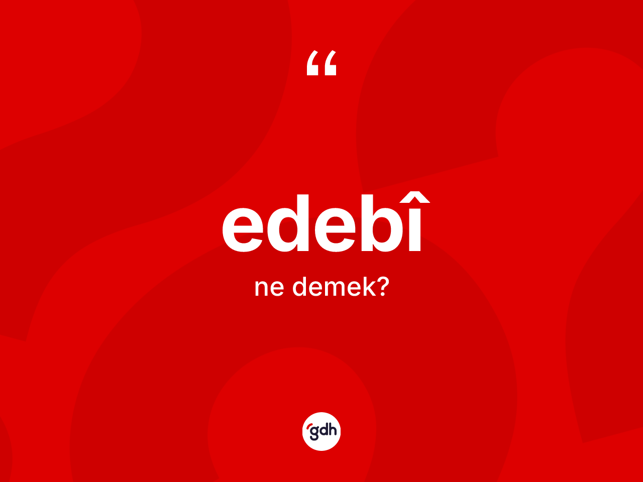 Edebî kelimesi ne demek? Edebî kelimesinin TDK'ya göre açıklaması nedir?