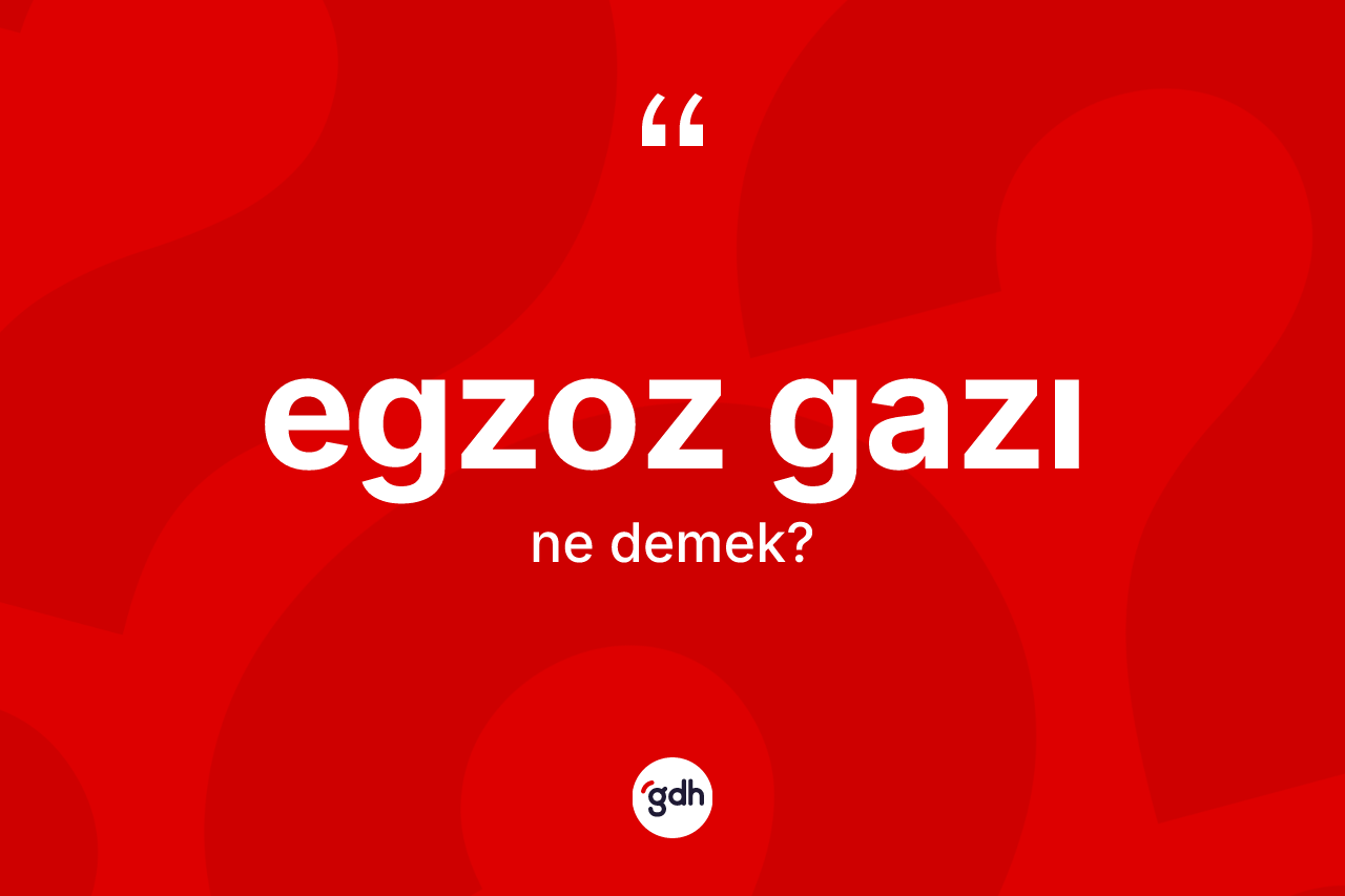 Egzoz gazı kelimesinin anlamı nedir?