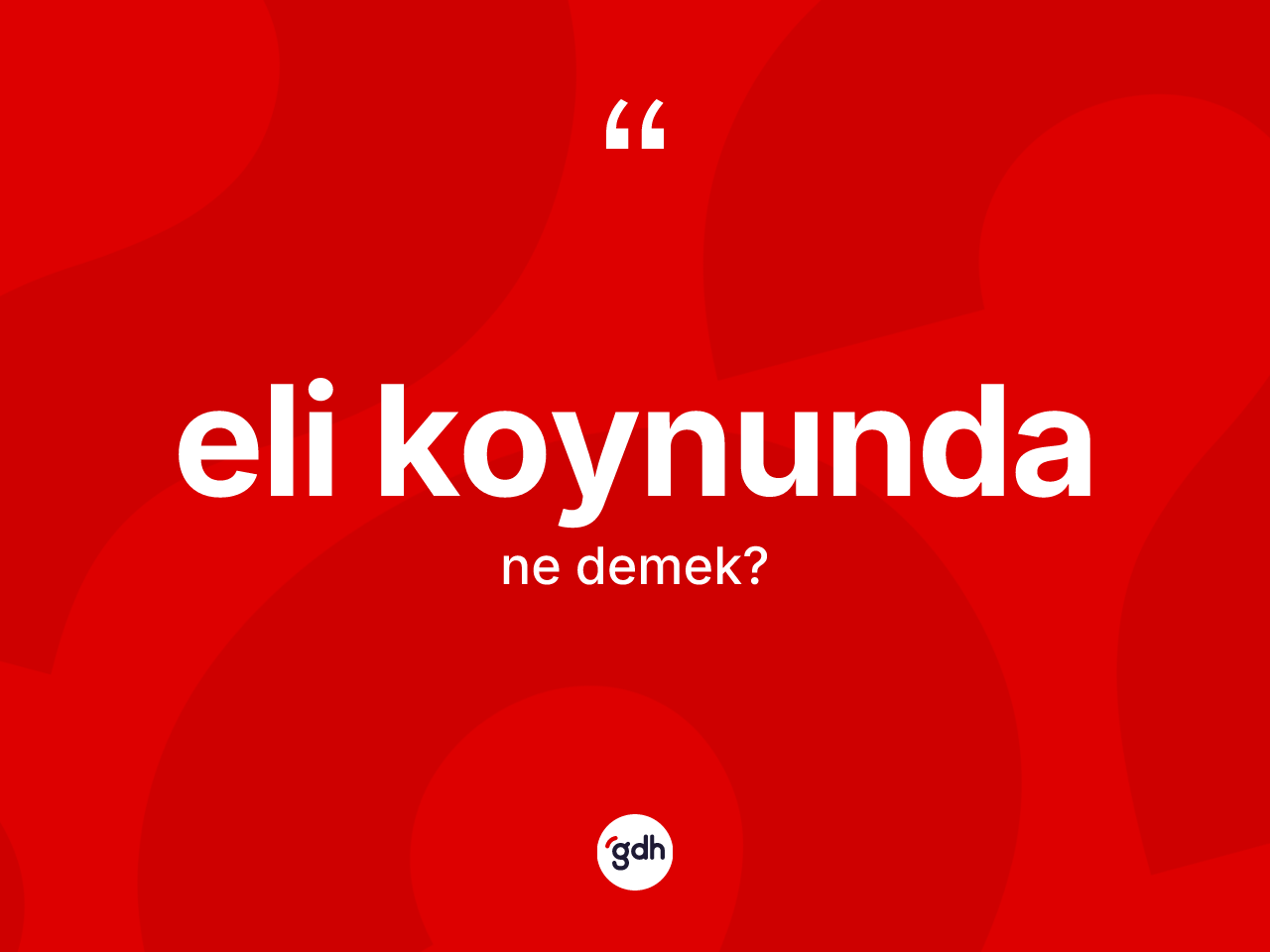 Eli koynunda nedir? Eli koynunda kelimesinin özellikleri nelerdir?