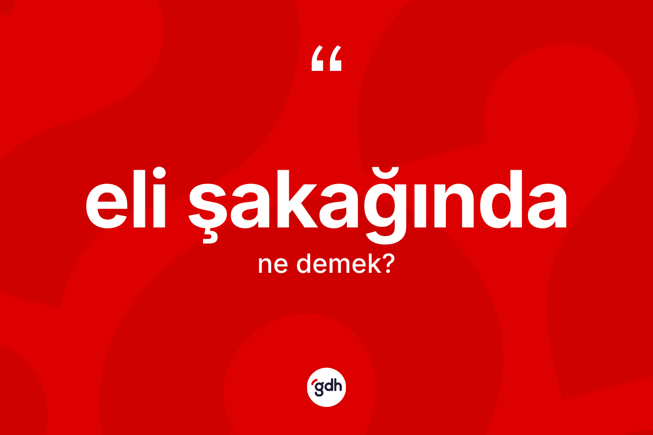 Eli şakağında kelimesinin sözlükteki tanımı nedir?