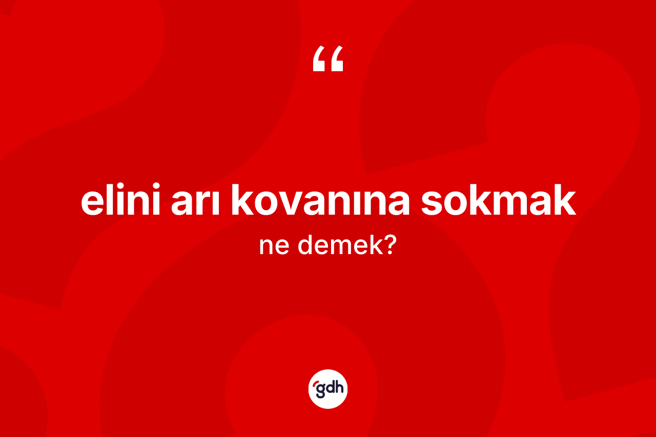 Elini arı kovanına sokmak sözü ne demek? Elini arı kovanına sokmak ifadesi nerede kullanılır?