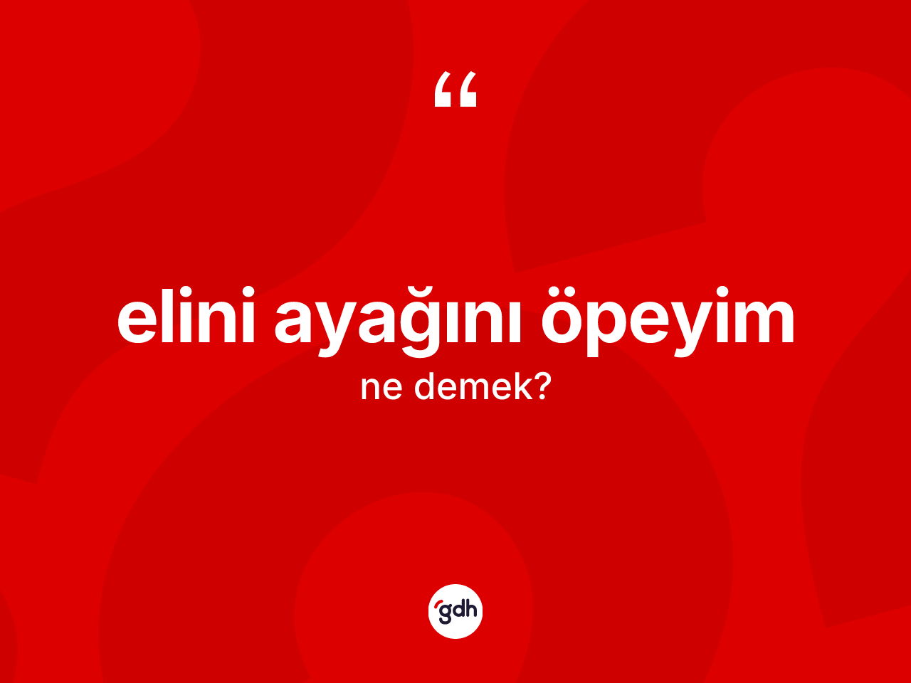 Elini ayağını öpeyim ifadesinin sözlükteki anlamı nedir? Elini ayağını öpeyim ifadesinin TDK'ya göre anlamı nedir?