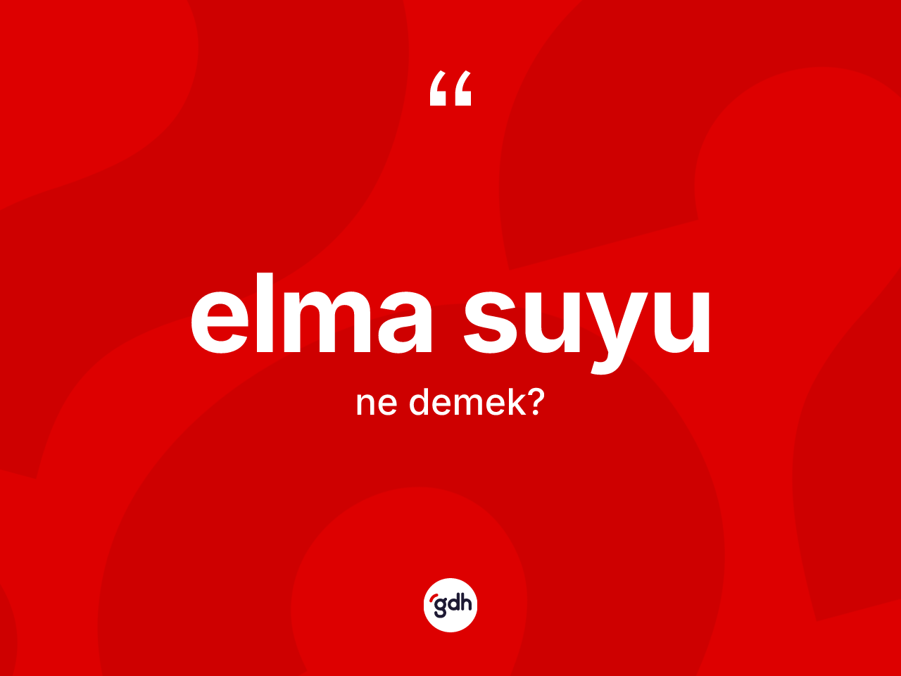 Elma suyu ne demek? Elma suyu kelimesinin özellikleri nelerdir?
