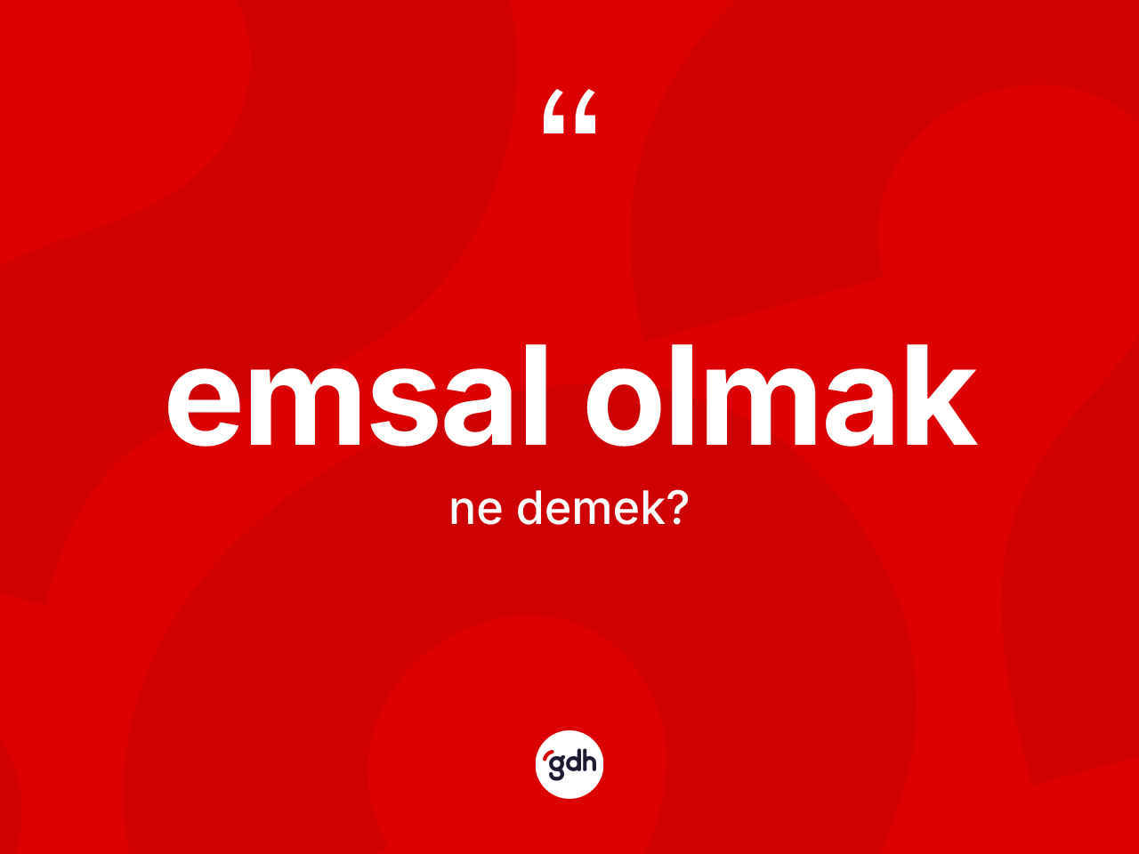 Emsal olmak ifadesinin tanımı nedir? Emsal olmak ifadesinin TDK açıklaması nedir?