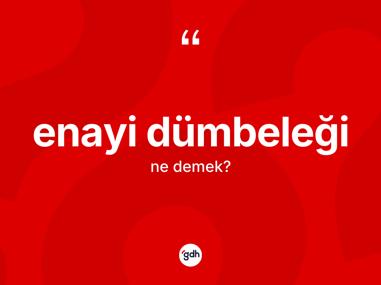 Enayi dümbeleği kelimesinin anlamı nedir? Enayi dümbeleğinin sözlükteki anlamı nedir?