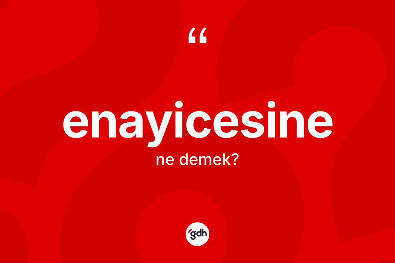 Enayicesine kelimesinin tanımı nedir? Enayicesinenin TDK'ya göre anlamı nedir?