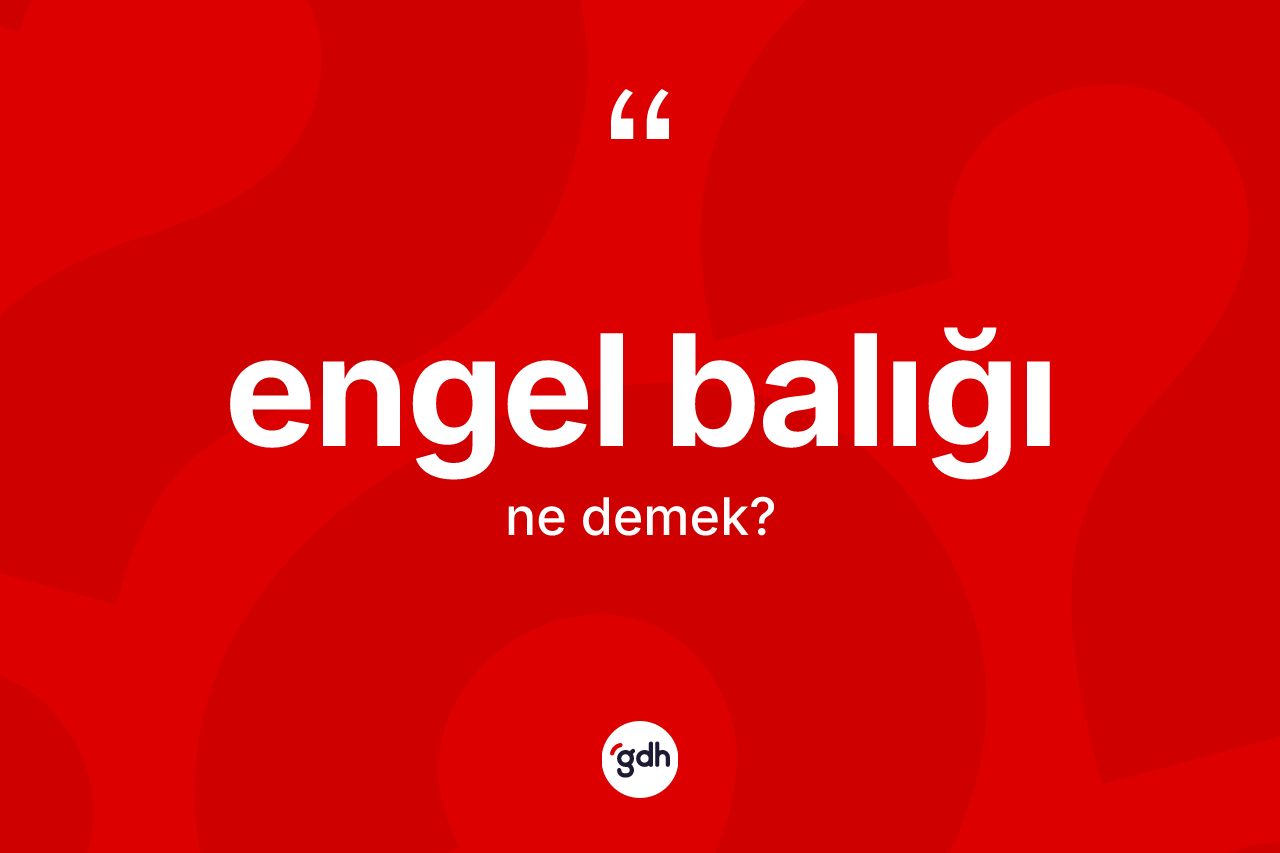 Engel balığı kelimesi nedir? Engel balığının TDK'ya göre anlamı nedir?