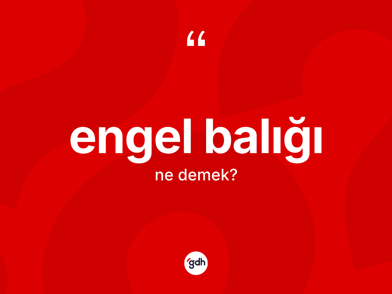 Engel balığı kelimesi nedir? Engel balığının TDK'ya göre anlamı nedir?