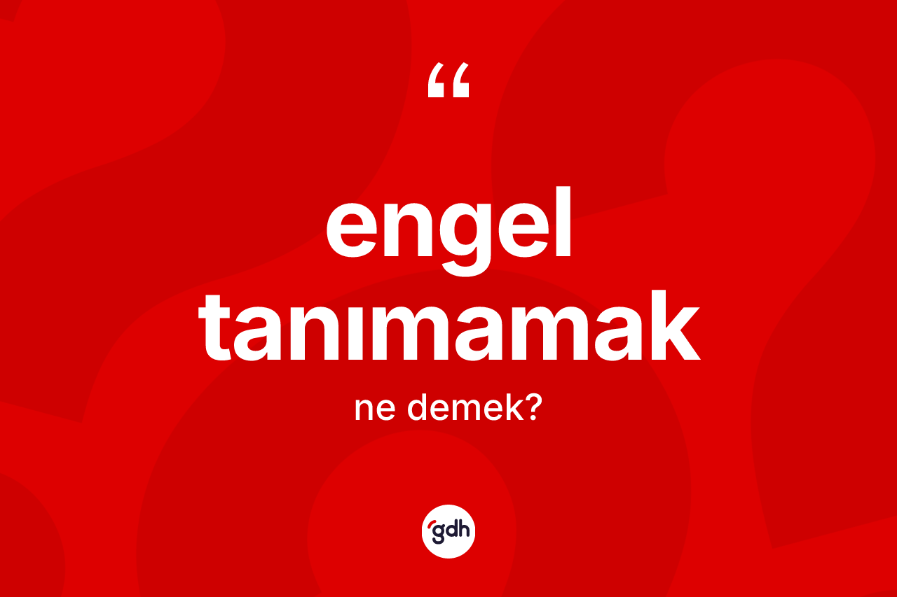 Engel tanımamak ifadesinin kısaca tanımı nedir? Engel tanımamak ifadesi nerede kullanılır?
