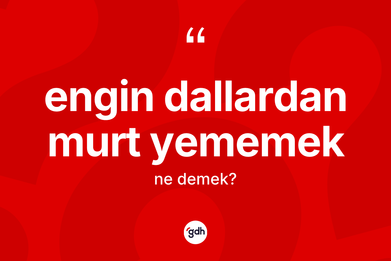 Engin dallardan murt yememek ifadesinin sözlükteki anlamı nedir? Engin dallardan murt yememek ifadesi hangi durumlarda kullanılır