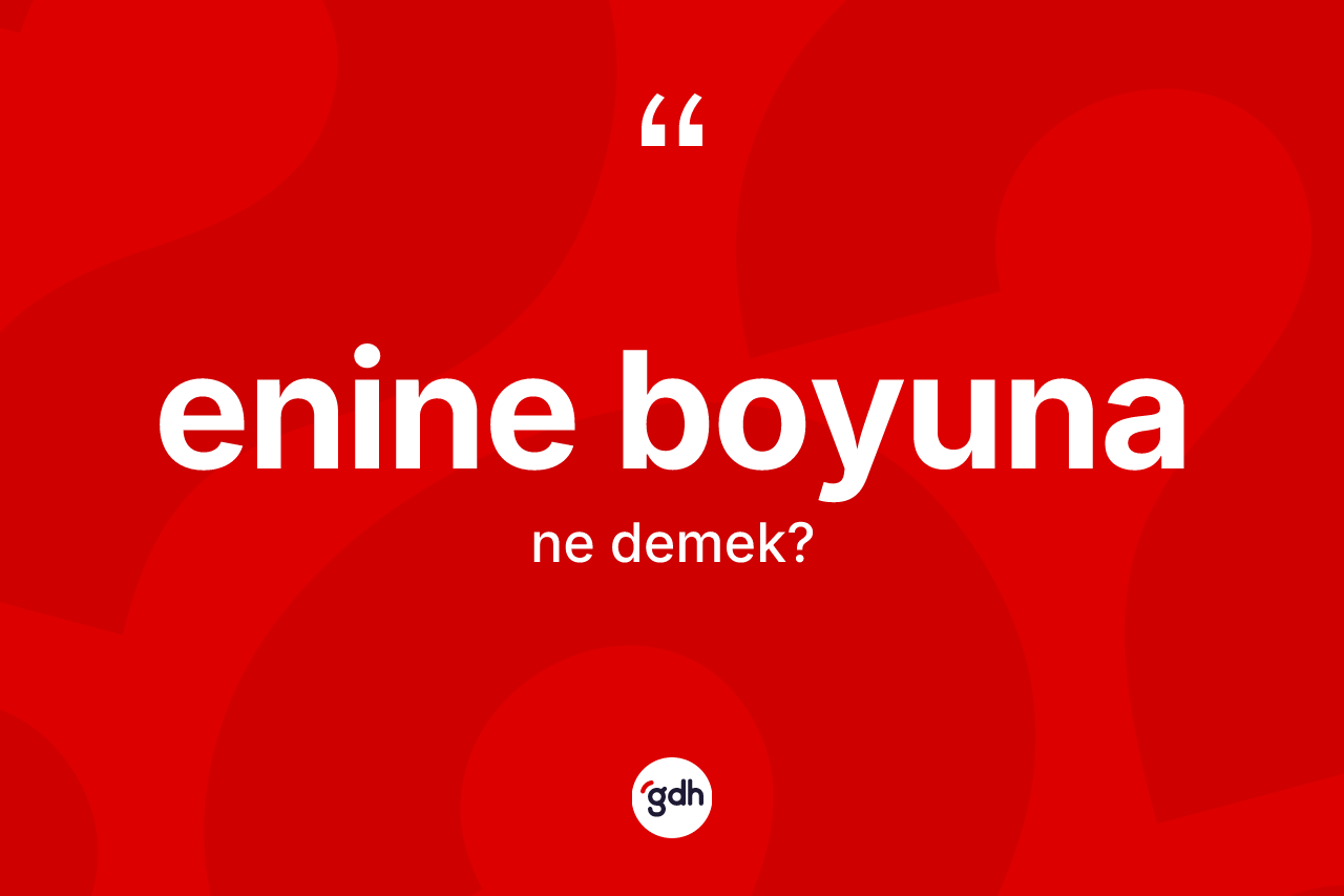 Enine boyuna kelimesinin anlamı nedir? Enine boyuna kelimesinin TDK anlamı nedir?