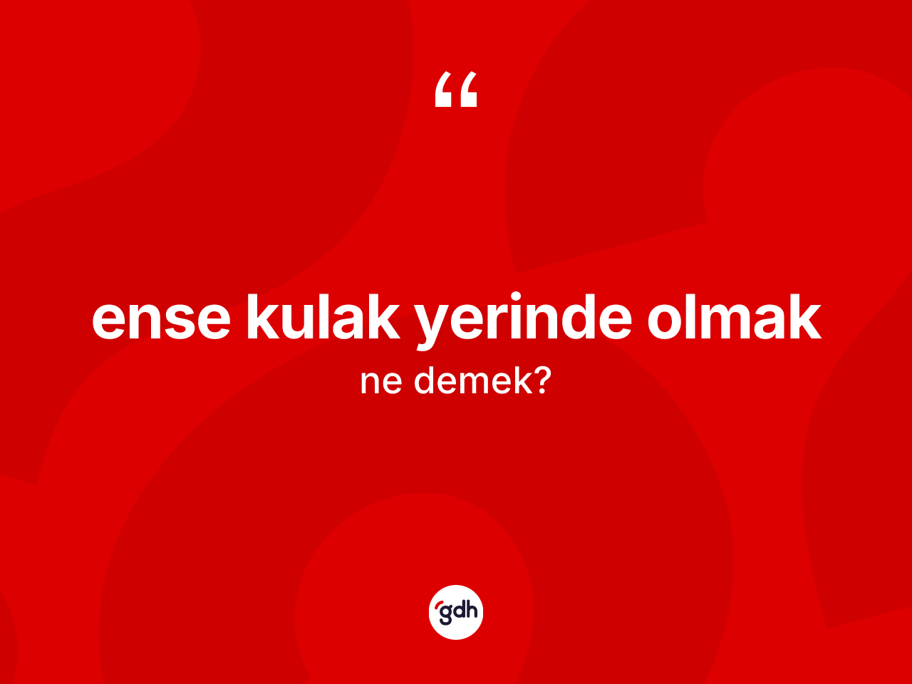 Ense kulak yerinde olmak ne demek? Ense kulak yerinde olmak sözü hangi durumlarda kullanılır?