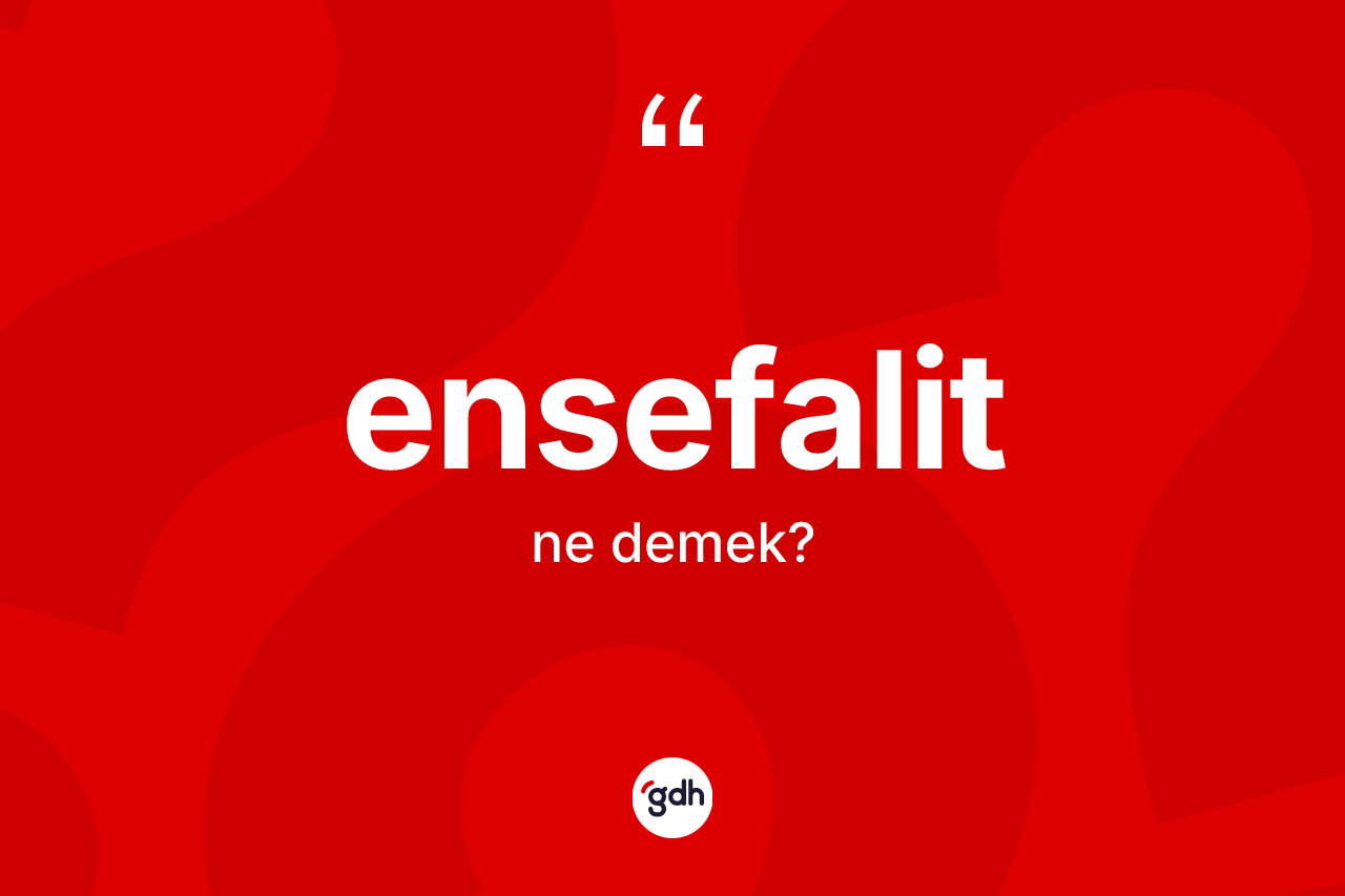 Ensefalit kelimesinin anlamı nedir? Ensefalit kelimesinin TDK'ya göre açıklaması nedir?