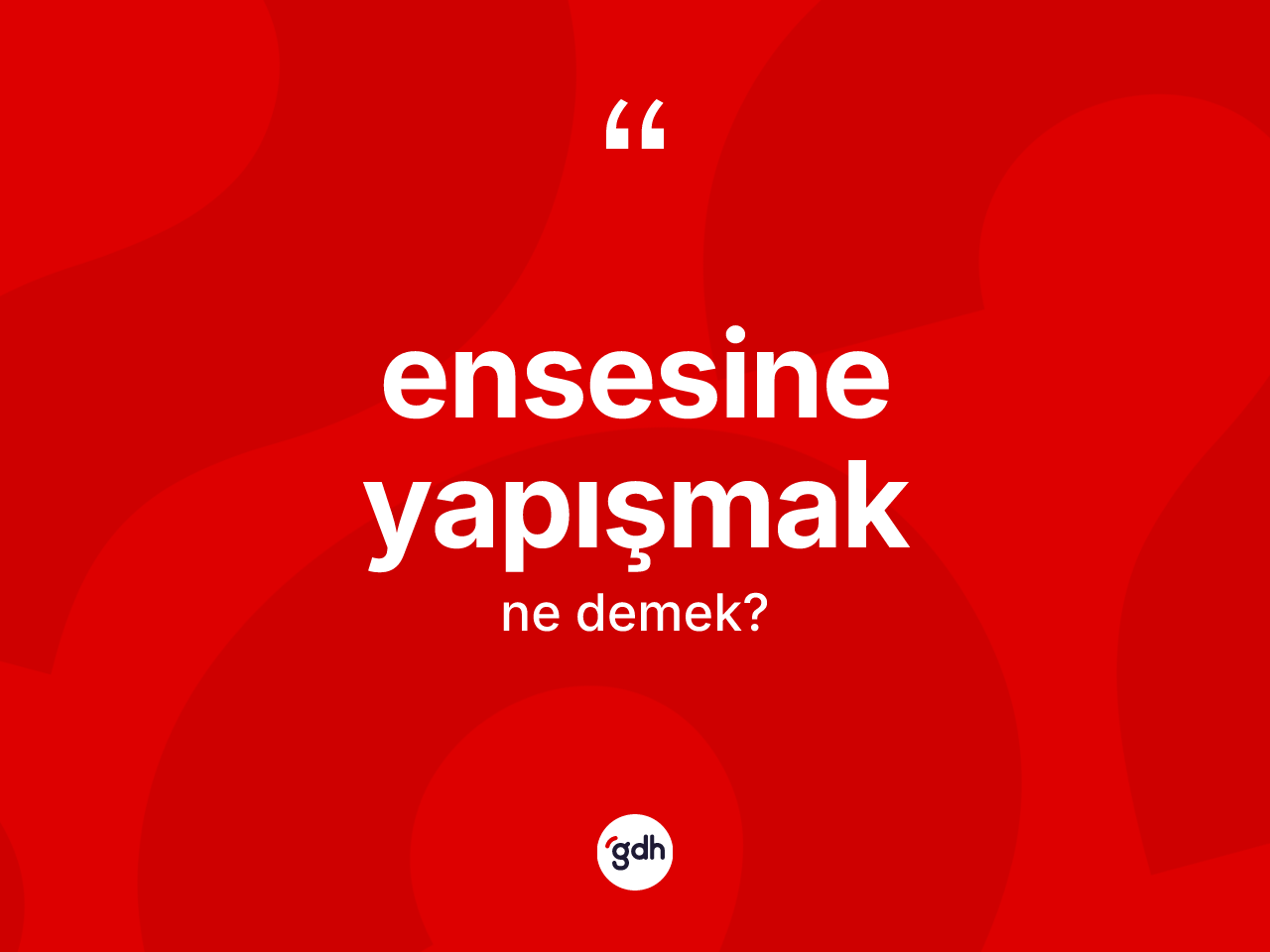 Ensesine yapışmak ne anlama gelir? Ensesine yapışmak sözünün TDK anlamı nedir?