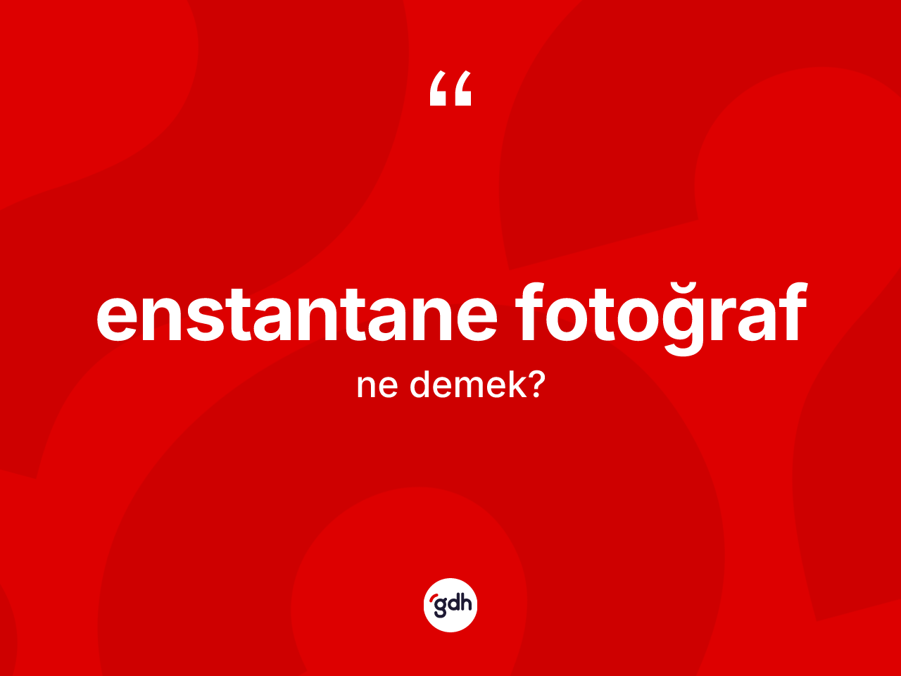 Enstantane fotoğraf nedir? Enstantane fotoğraf kelimesinin TDK'ya göre açıklaması nedir?