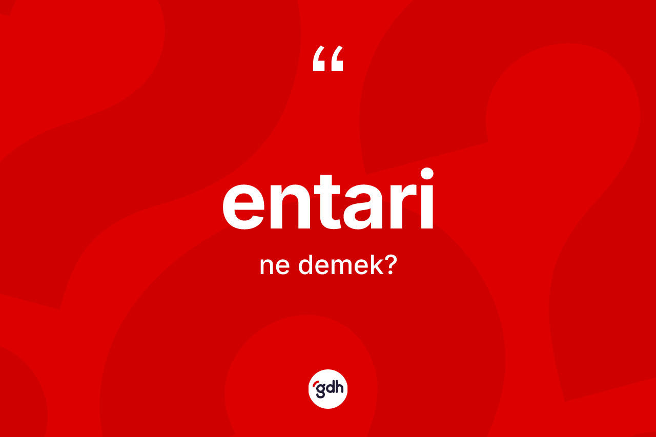 Entari nedir? Entarinin TDK'ya göre anlamı nedir?