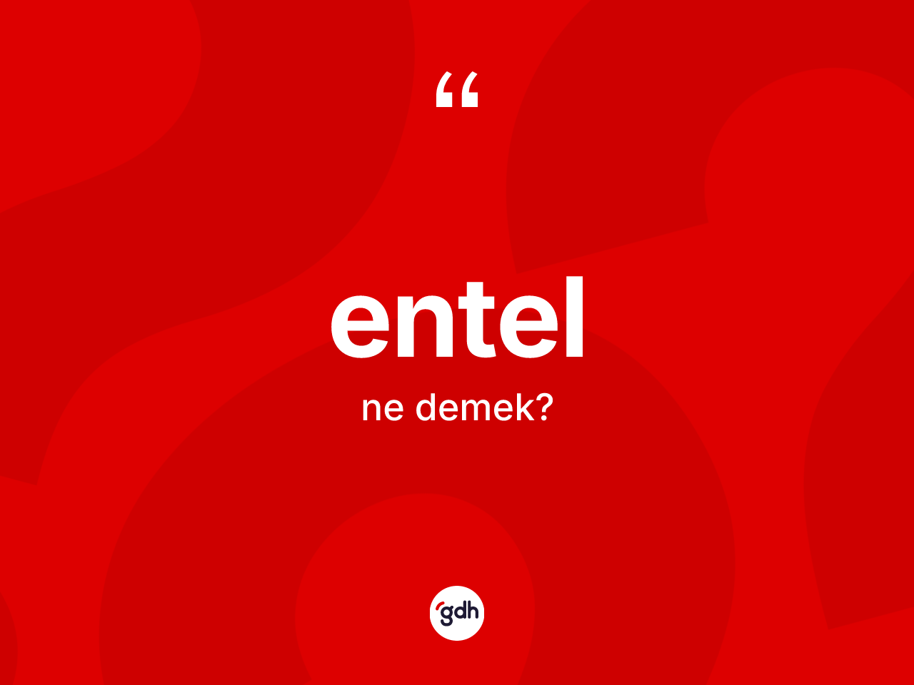 Entel kelimesinin tanımı nedir? Entel kelimesinin TDK anlamı nedir?