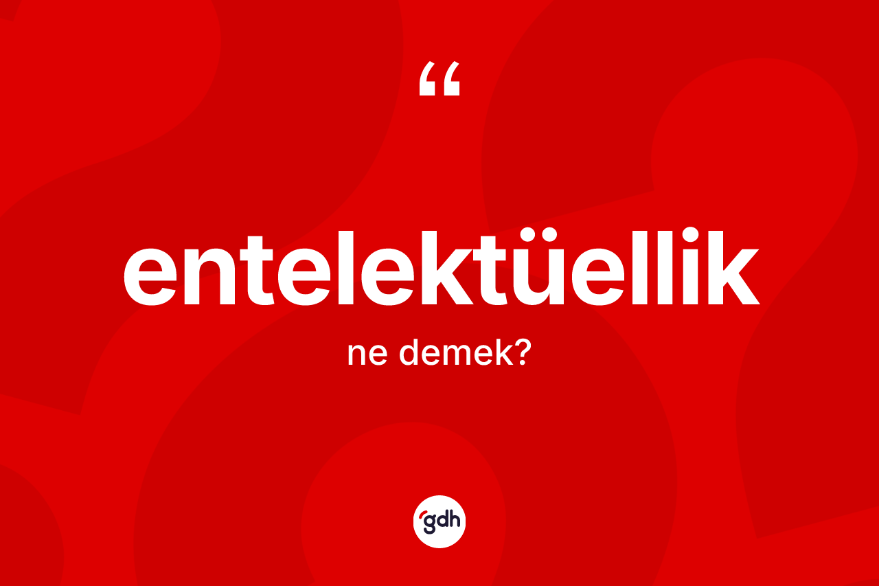 Entelektüellik kelimesi nedir? Entelektüelliğin sözlükteki anlamı nedir?