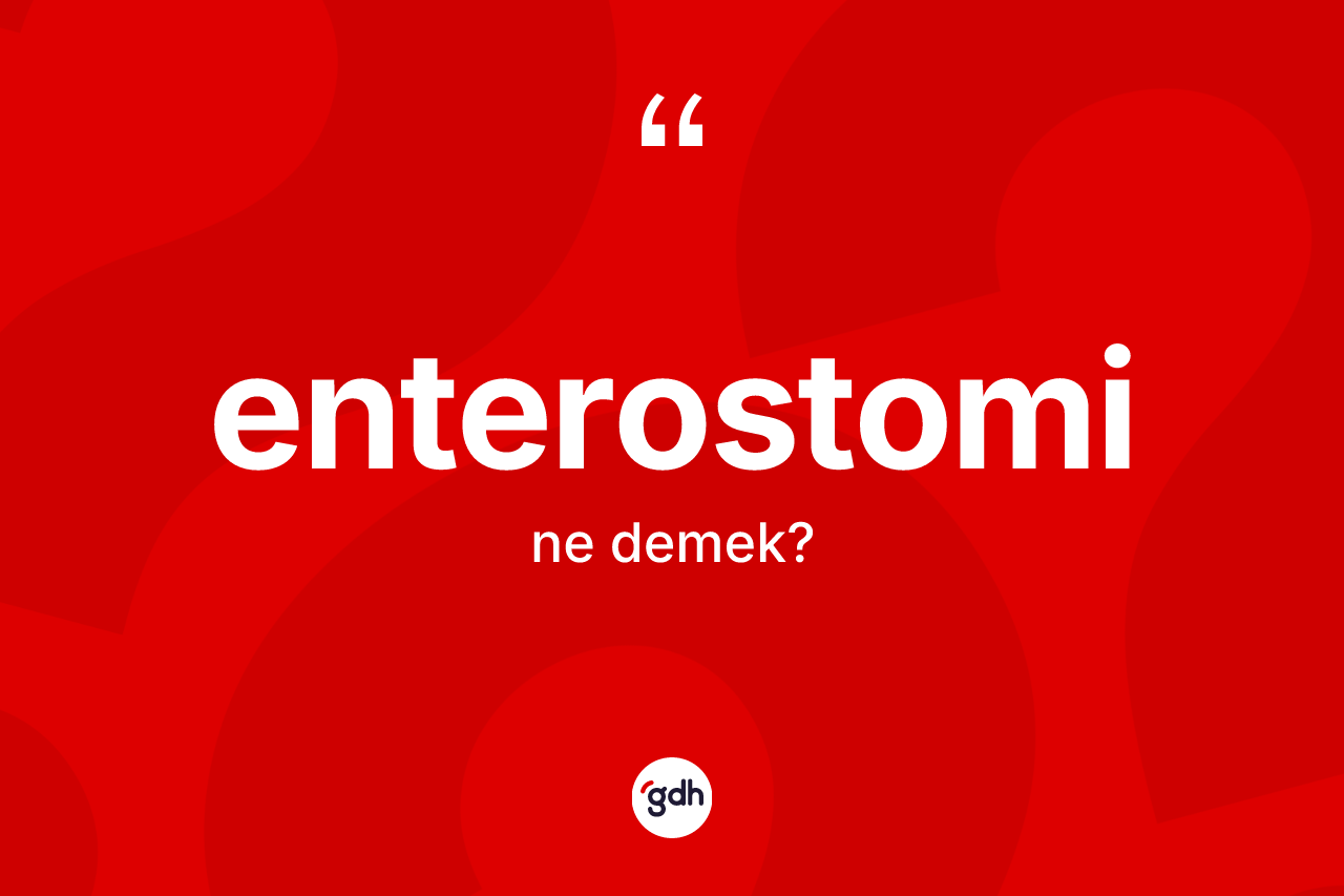 Enterostomi kelimesinin anlamı nedir? Enterostominin halk arasındaki kullanımı nasıldır?