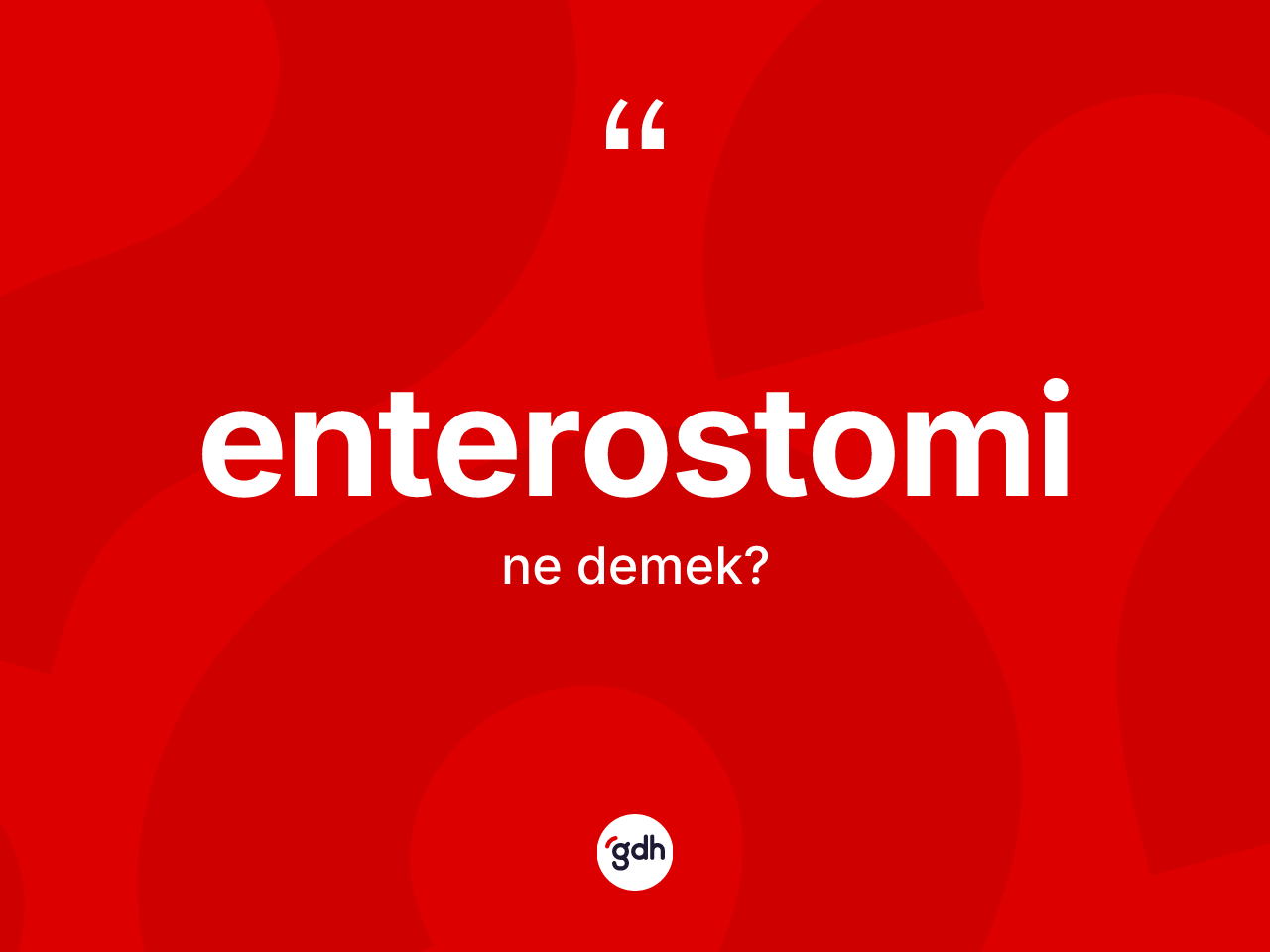 Enterostomi kelimesinin anlamı nedir? Enterostominin halk arasındaki kullanımı nasıldır?