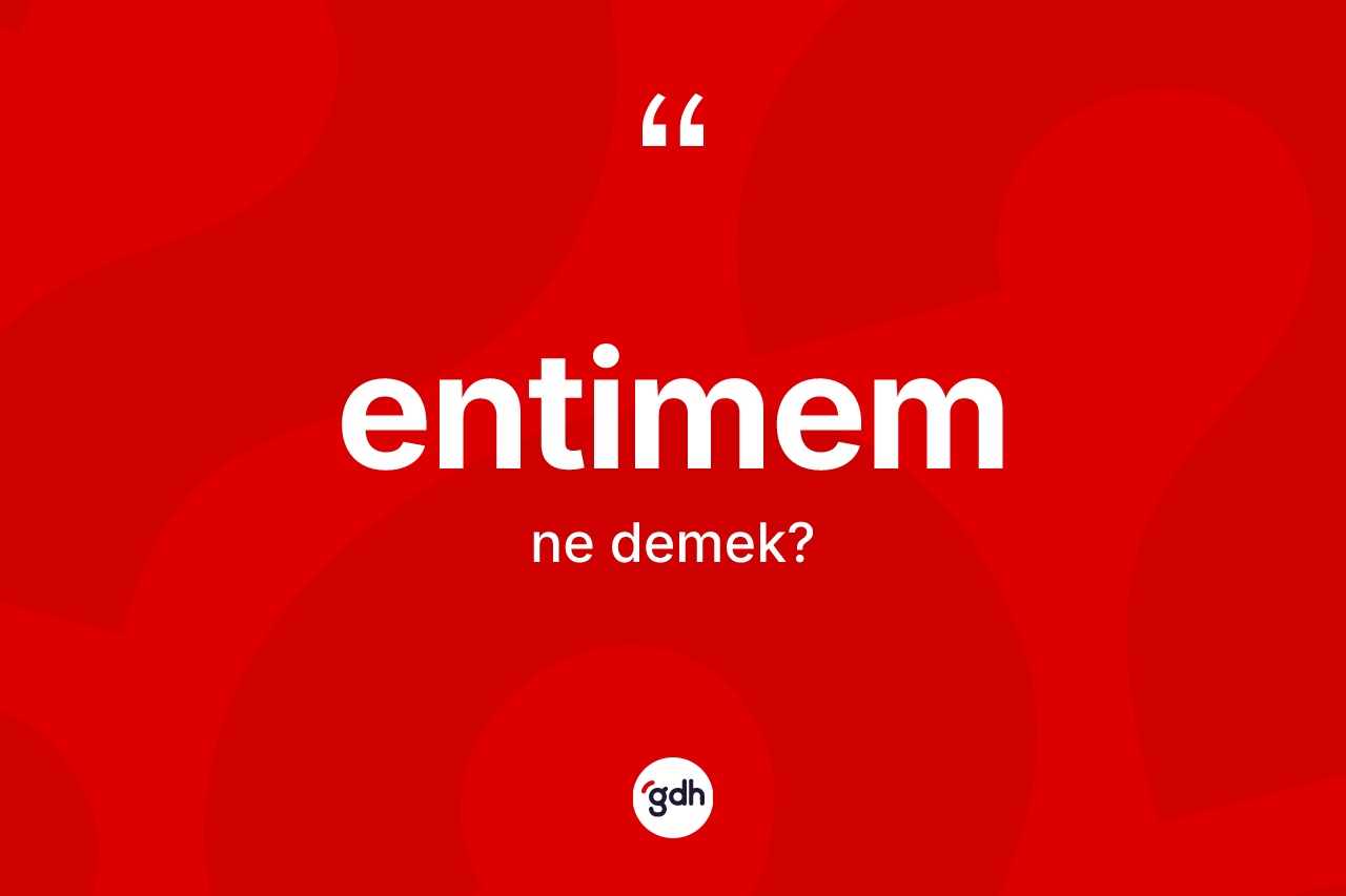 Entimem kelimesinin tanımı nedir? Entimemin TDK'ya göre anlamı nedir?