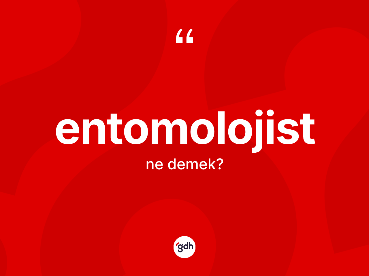 Entomolojist nedir? Entomolojist kelimesinin TDK'ya göre açıklaması nedir?