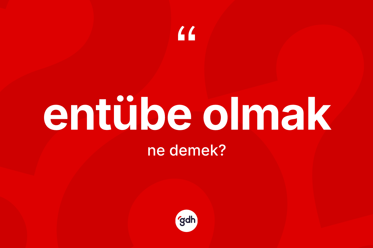 Entübe olmak ifadesinin anlamı nedir? Entübe olmak sözünün TDK tanımı nedir?