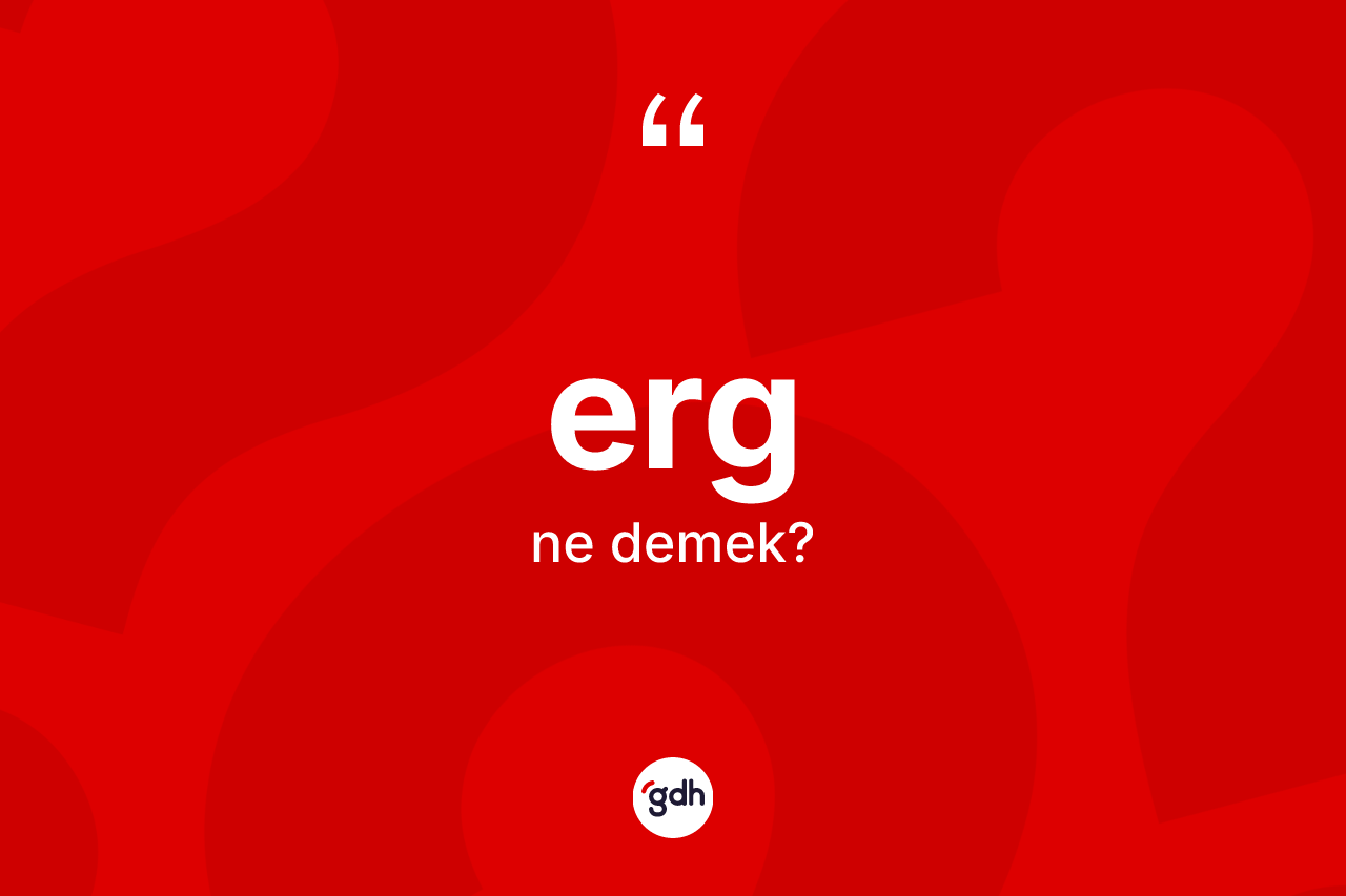 Erg kelimesinin tanımı nedir? Ergin kısaca tanımı nedir?