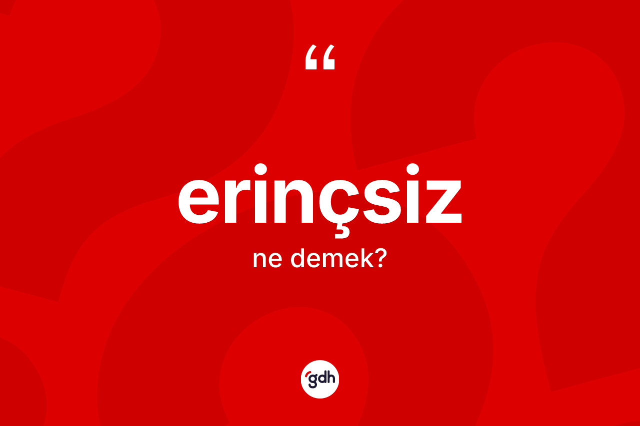 Erinçsiz ne anlama gelir? Erinçsiz kelimesinin TDK'ya göre açıklaması nedir?