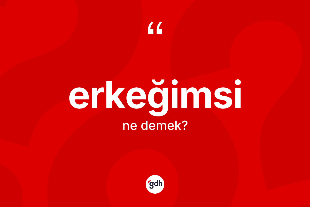 Erkeğimsi kelimesi ne anlama gelir? Erkeğimsinin TDK'ya göre anlamı nedir?