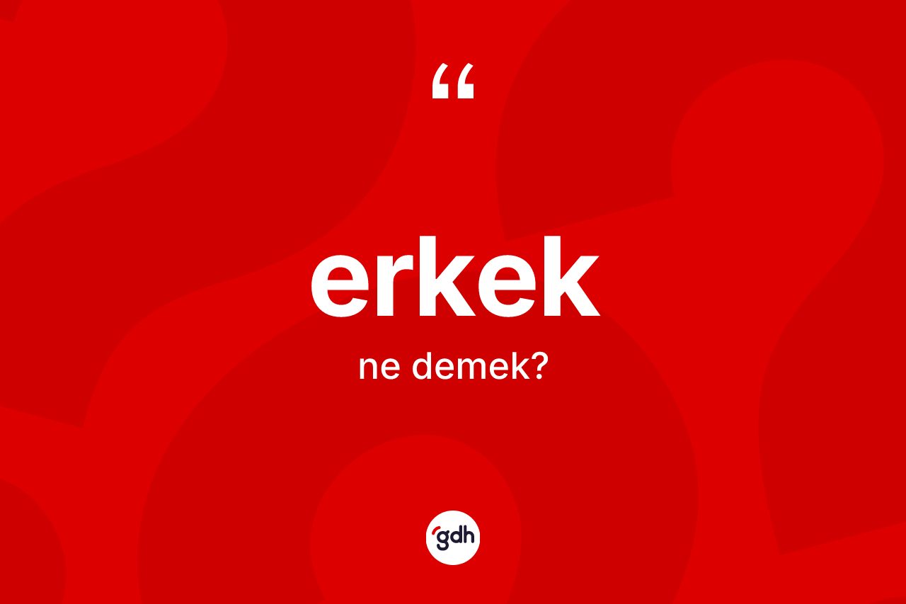 Erkek kelimesinin anlamı nedir?